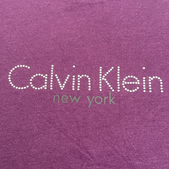 CALVIN KLEIN Purple T-shirt - Picture 2 of 2